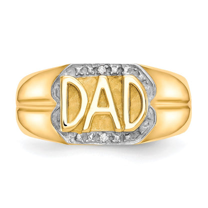 IB Goodman 10k and White Rhodium Mens Diamond DAD Ring