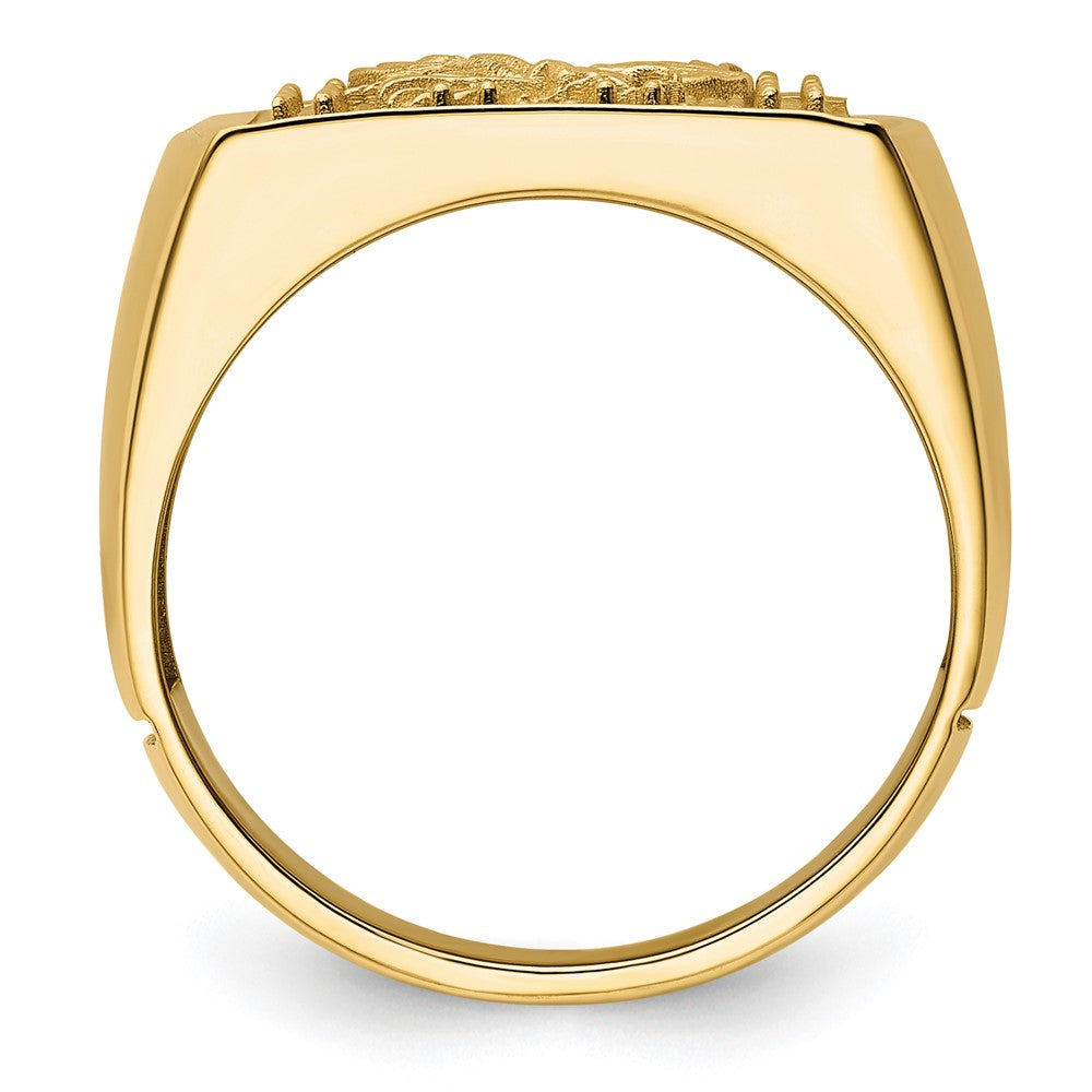 IB Goodman 10k Mens Holds 10-1.4mm Diamonds Eagle Ring Mounting
