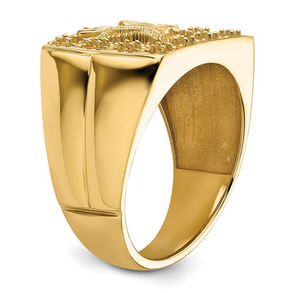 IB Goodman 10k Mens Holds 10-1.4mm Diamonds Eagle Ring Mounting