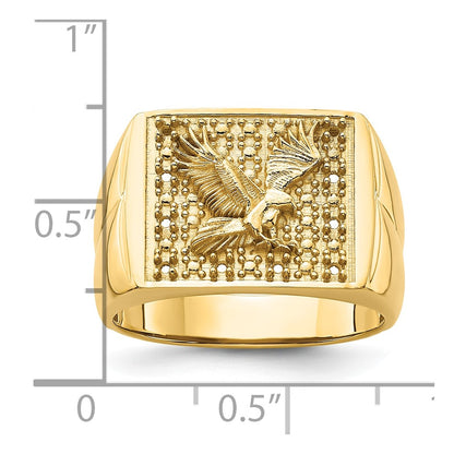 IB Goodman 10k Mens Holds 10-1.4mm Diamonds Eagle Ring Mounting