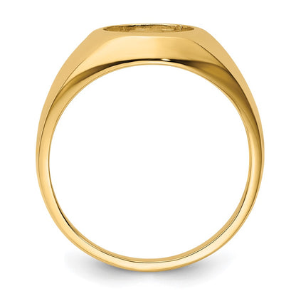 IB Goodman 10k Mens Holds 12x10 Oval Onyx Ring Mounting