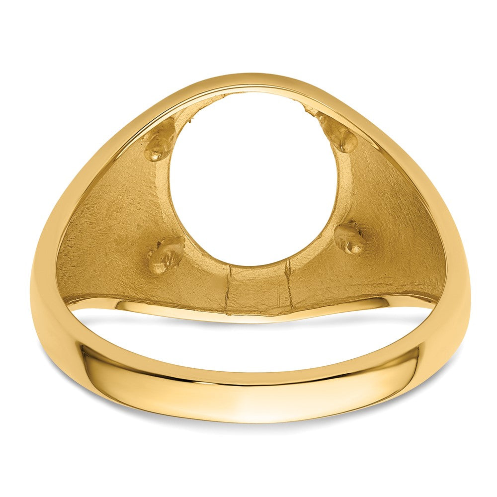 IB Goodman 10k Mens Holds 12x10 Oval Onyx Ring Mounting