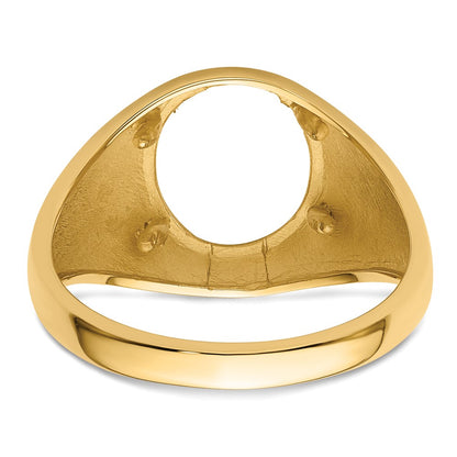 IB Goodman 10k Mens Holds 12x10 Oval Onyx Ring Mounting