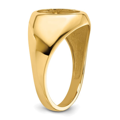 IB Goodman 10k Mens Holds 12x10 Oval Onyx Ring Mounting