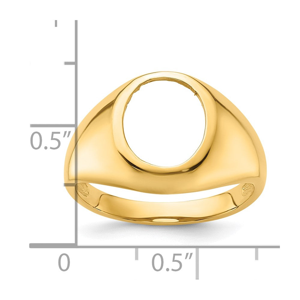 IB Goodman 10k Mens Holds 12x10 Oval Onyx Ring Mounting