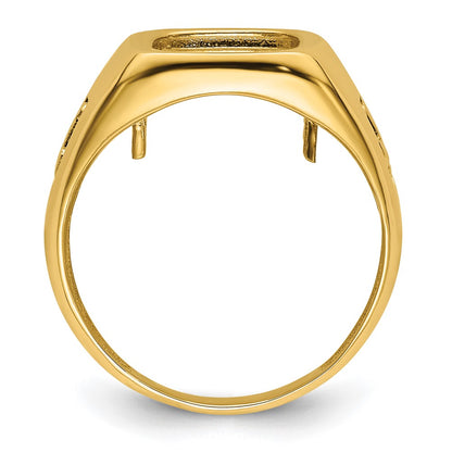 IB Goodman 10k Mens Polished and Textured Masonic Ring Mounting