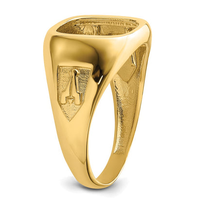 IB Goodman 10k Mens Polished and Textured Masonic Ring Mounting