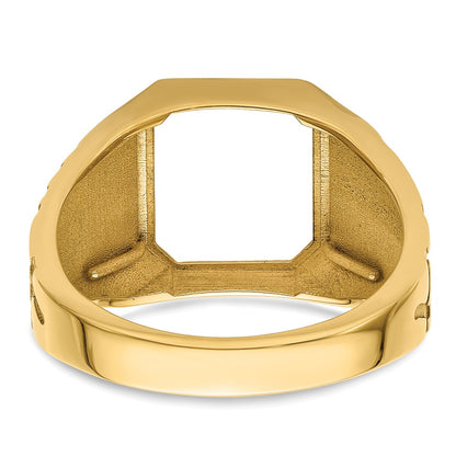 IB Goodman 10k Mens Polished and Grooved Masonic Ring Mounting