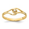 10K Polished Holds 1-1.6mm Diamond Fancy Ring Mounting