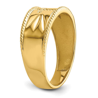 IB Goodman 10k Mens Holds 1-1.0mm Diamond Cross Band Mounting