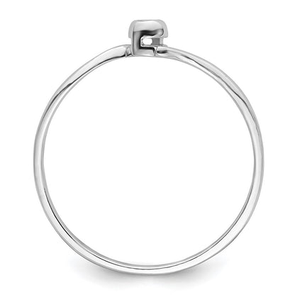 10k White Gold Holds 1-1.7mm Diamond Ring Mounting