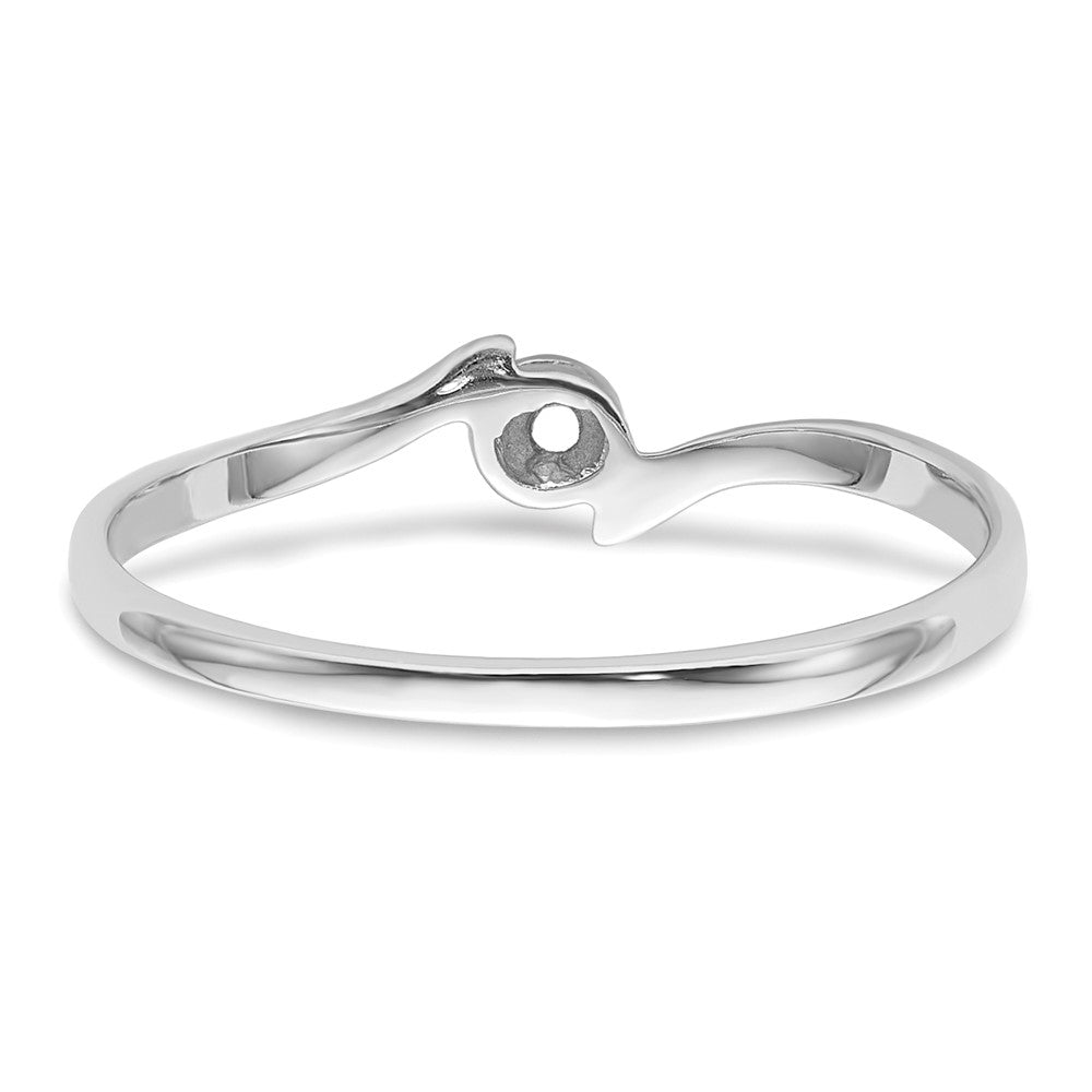 10k White Gold Holds 1-1.7mm Diamond Ring Mounting