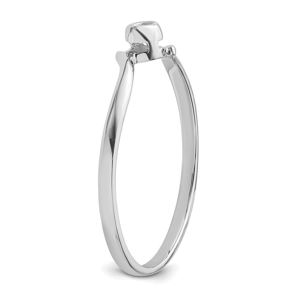 10k White Gold Holds 1-1.7mm Diamond Ring Mounting
