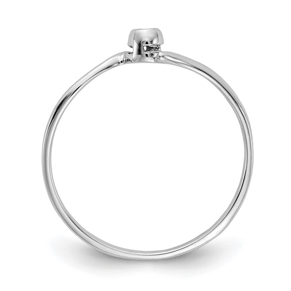 10k White Gold Polished .02 carat AA Diamond Ring