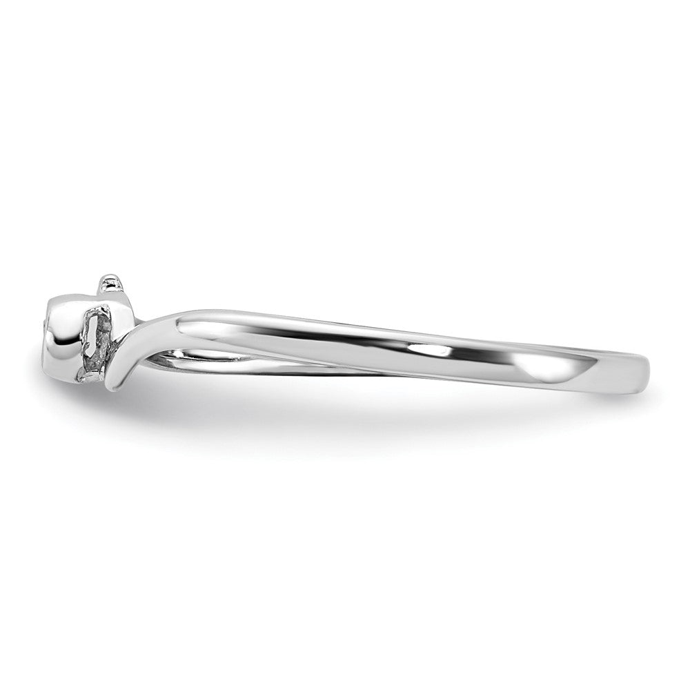 10k White Gold Polished .02 carat AA Diamond Ring