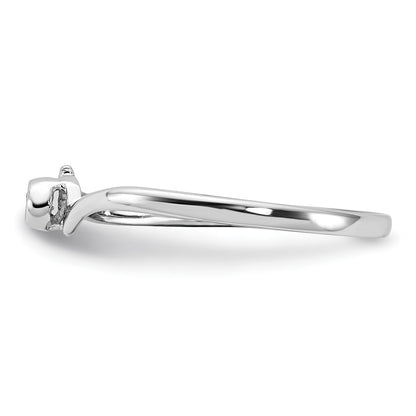 10k White Gold Polished .02 carat AA Diamond Ring