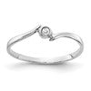 10k White Gold Polished .02 carat AA Diamond Ring