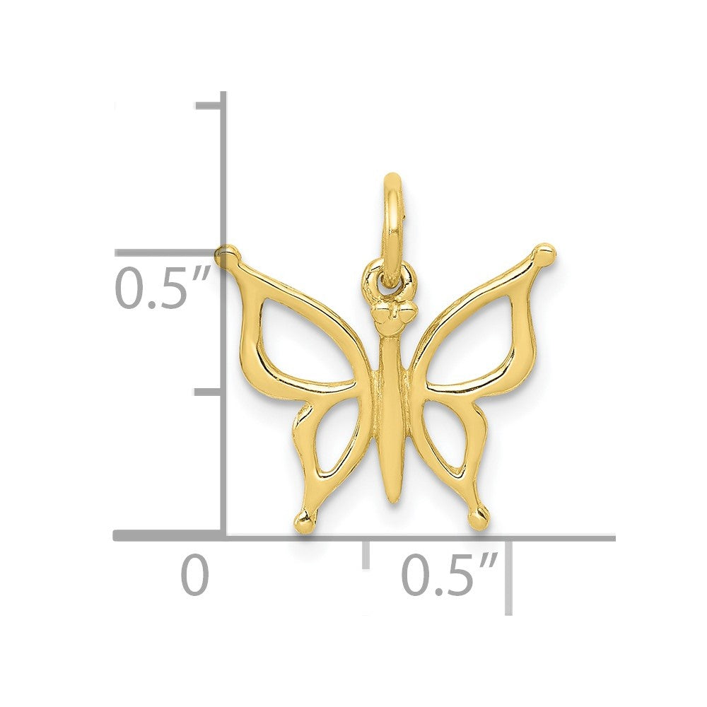 10k Cut-out Butterfly Charm