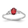 10k White Gold Holds 6x4mm Oval Birthstone Ring Mounting