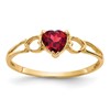 10k Holds 5mm Heart Birthstone Ring Mounting
