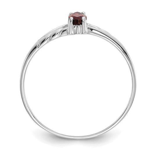 10k White Gold Holds 6x3mm Marquise Birthstone Ring Mounting