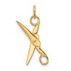10k 3-D Moveable Scissors Charm