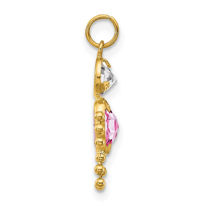 10k June Boy Lavender Imitation Birthstone Charm