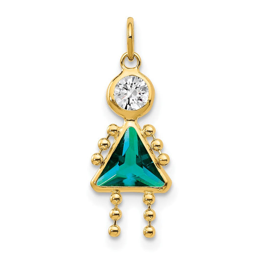 10k December Girl Birthstone Charm