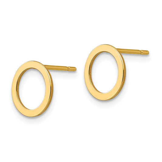 10k Open Circle Post Earrings