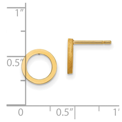10k Open Circle Post Earrings