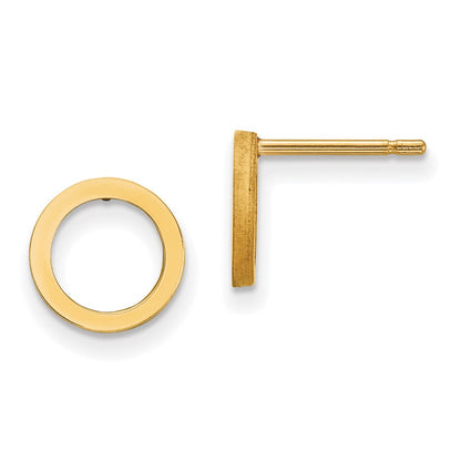 10k Open Circle Post Earrings
