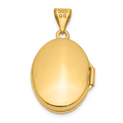 10k 17mm Polished Oval Locket