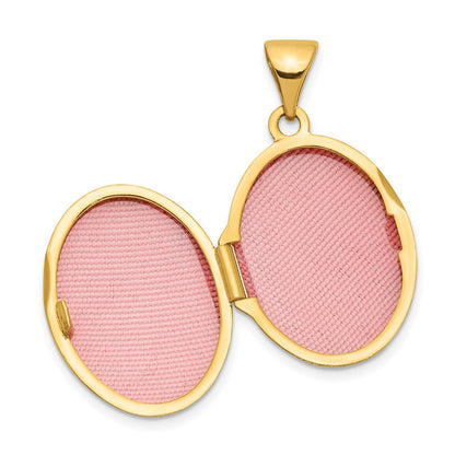 10k 17mm Polished Oval Locket