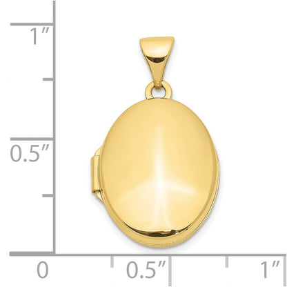 10k 17mm Polished Oval Locket