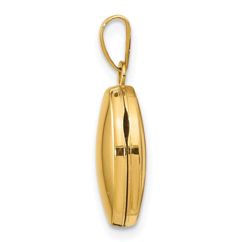 10k 13mm Plain Polished Oval Locket