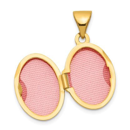 10k 13mm Plain Polished Oval Locket