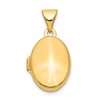 10k 13mm Plain Polished Oval Locket