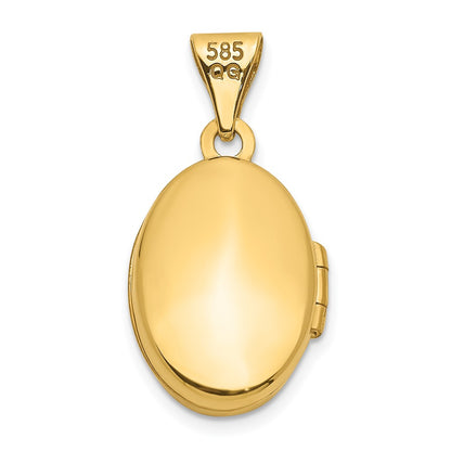 10k 13mm Beaded Scroll Design Oval Locket