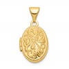 10k 13mm Beaded Scroll Design Oval Locket