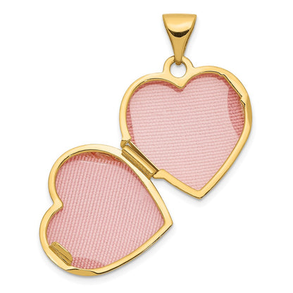 10k 15mm Domed Floral Heart Locket