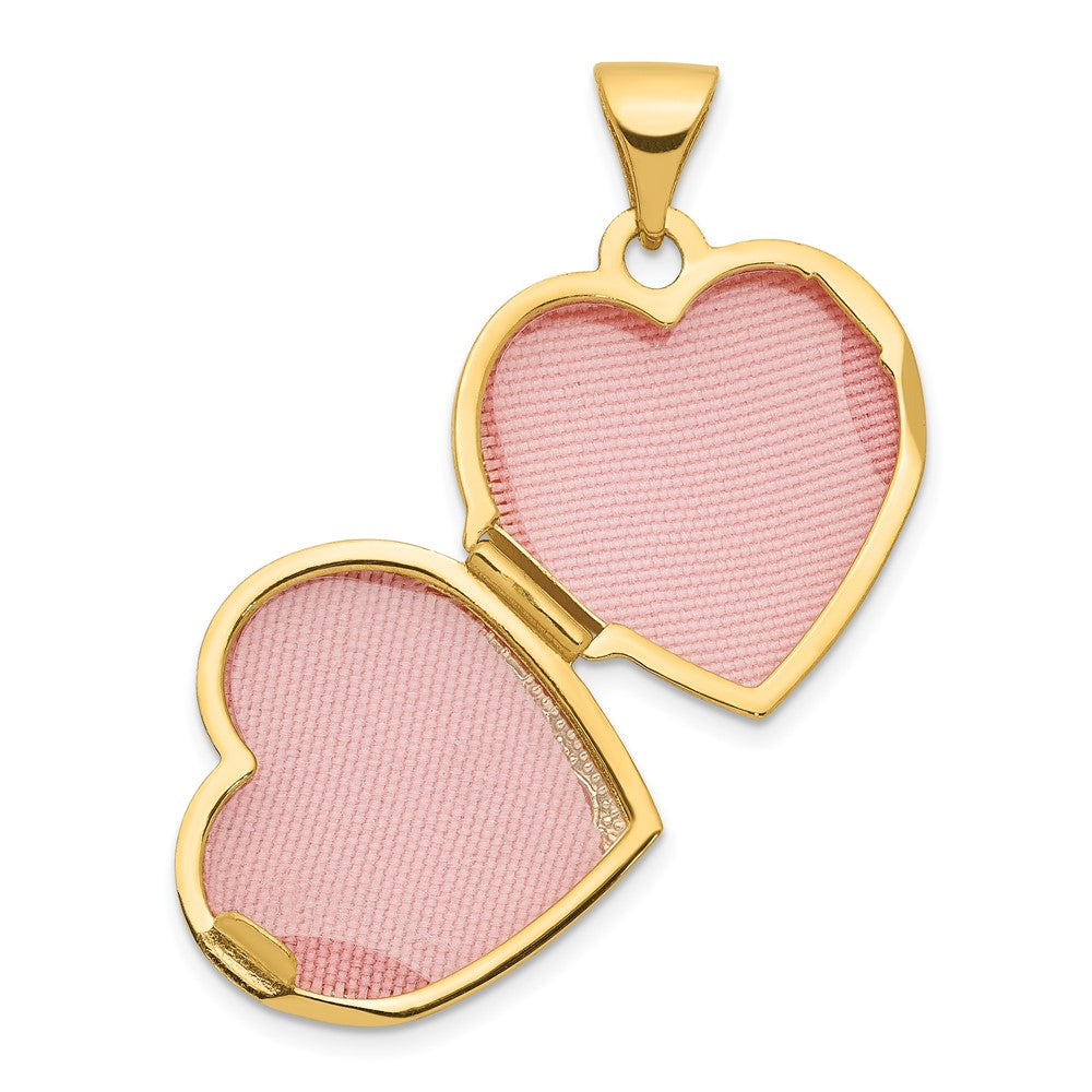 10k 15mm Double Heart Locket