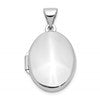 10k White Gold 17mm Polished Oval Locket