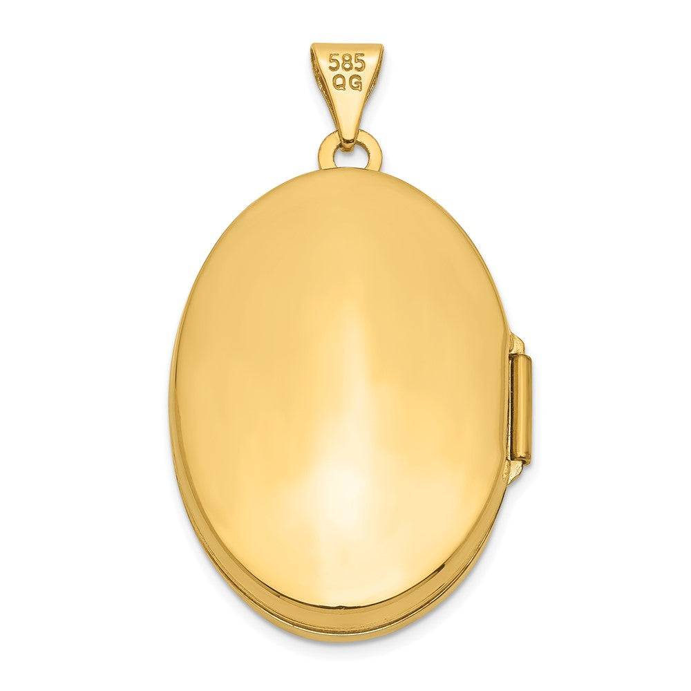 10k 26mm Domed Scroll Oval Locket