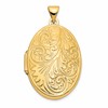 10k 26mm Domed Scroll Oval Locket