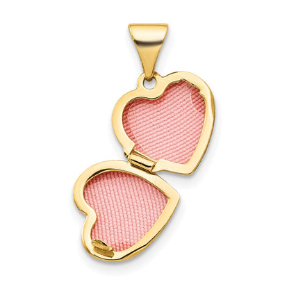 10k 10mm Plain Heart Locket