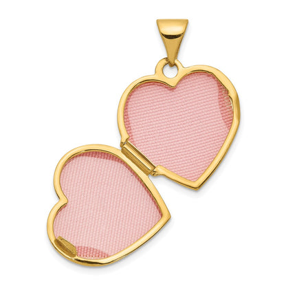 10k 15mm Plain Heart Locket
