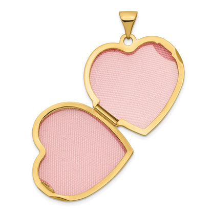10k 21mm Domed Plain Heart Locket