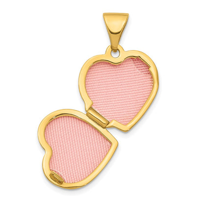 10k 13mm Plain Heart Locket