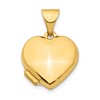 10k 13mm Plain Heart Locket