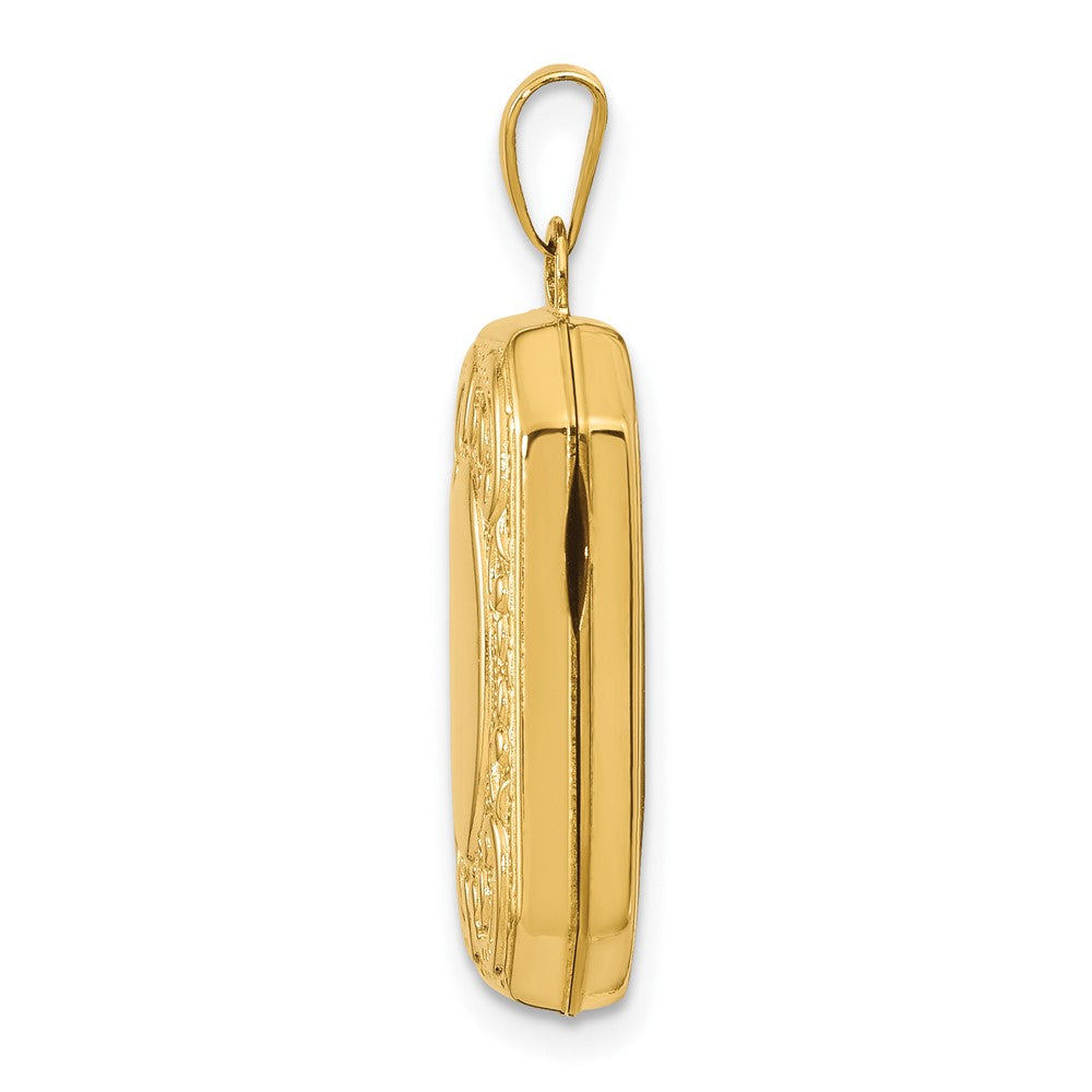 10k 20mm Fancy Rectangle Locket